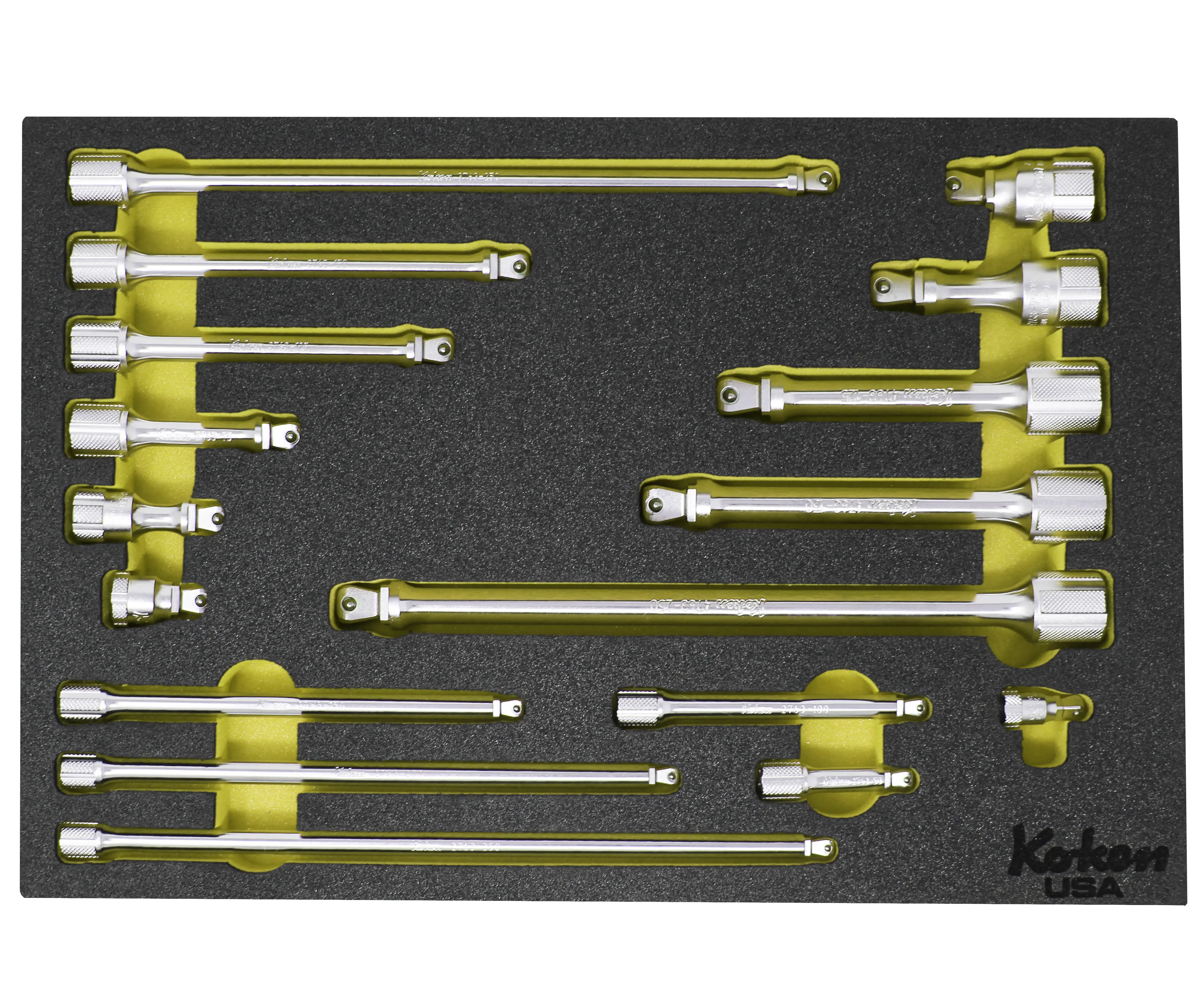 1/4" 3/8" and 1/2" Wobble-Fix Extension Bar Set in Foam - Image 4